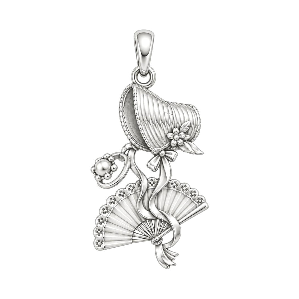 Regency Sunday Bonnet Charm and Polyester Cord Bracelet Set