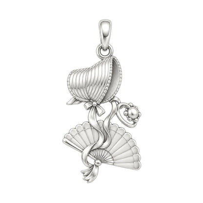 Regency Sunday Bonnet Charm and Polyester Cord Bracelet Set