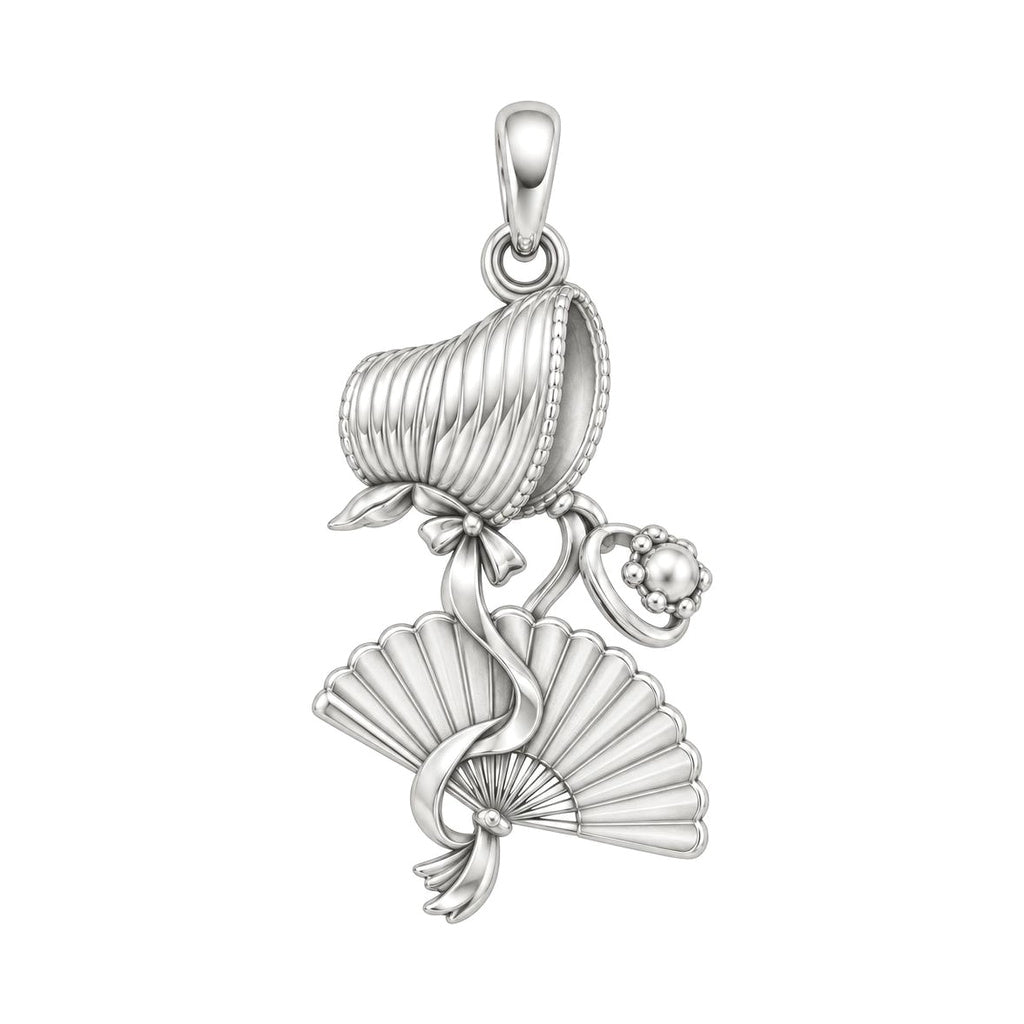 Regency Sunday Bonnet Charm Bracelet Set – back of the charm, engraving area