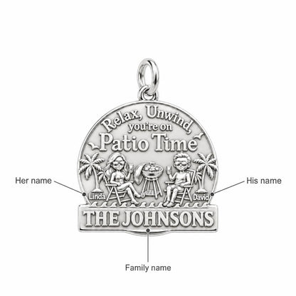 Relaxed Patio Time Charm Bracelet – Personalized Couple Gift – personalization guide