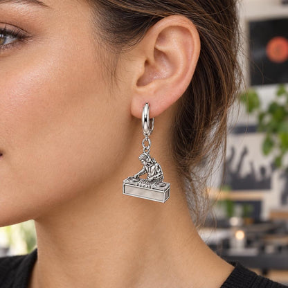 Rhythm and Flow DJ Booth Huggie Charm Earrings – worn / in use