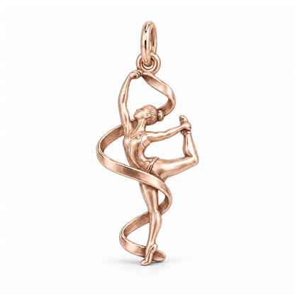 Ribbon of Grace Gymnast Charm — Rose Gold | charm-topics-remaining-444-2026-09-14 | topic-343
