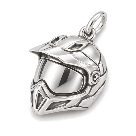 Ride Beyond Helmet Charm — Silver Super Macro | charm-topics-remaining-444-2026-09-14 | topic-350
