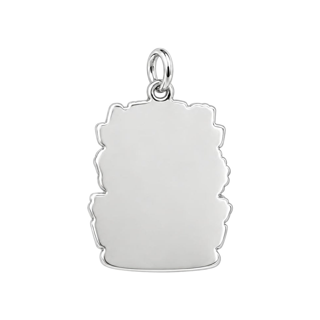Ride or Die Bestie Charm Bracelet – Personalized Friend Gift – back of the charm, engraving area
