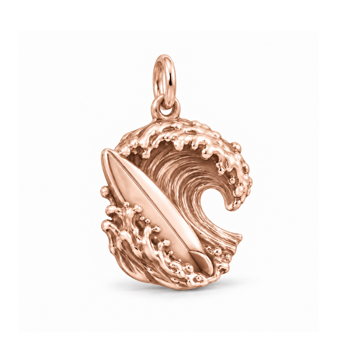 Ride the Wave Surfboard Charm — Rose Gold | charm-topics-remaining-444-2026-09-14 | topic-351