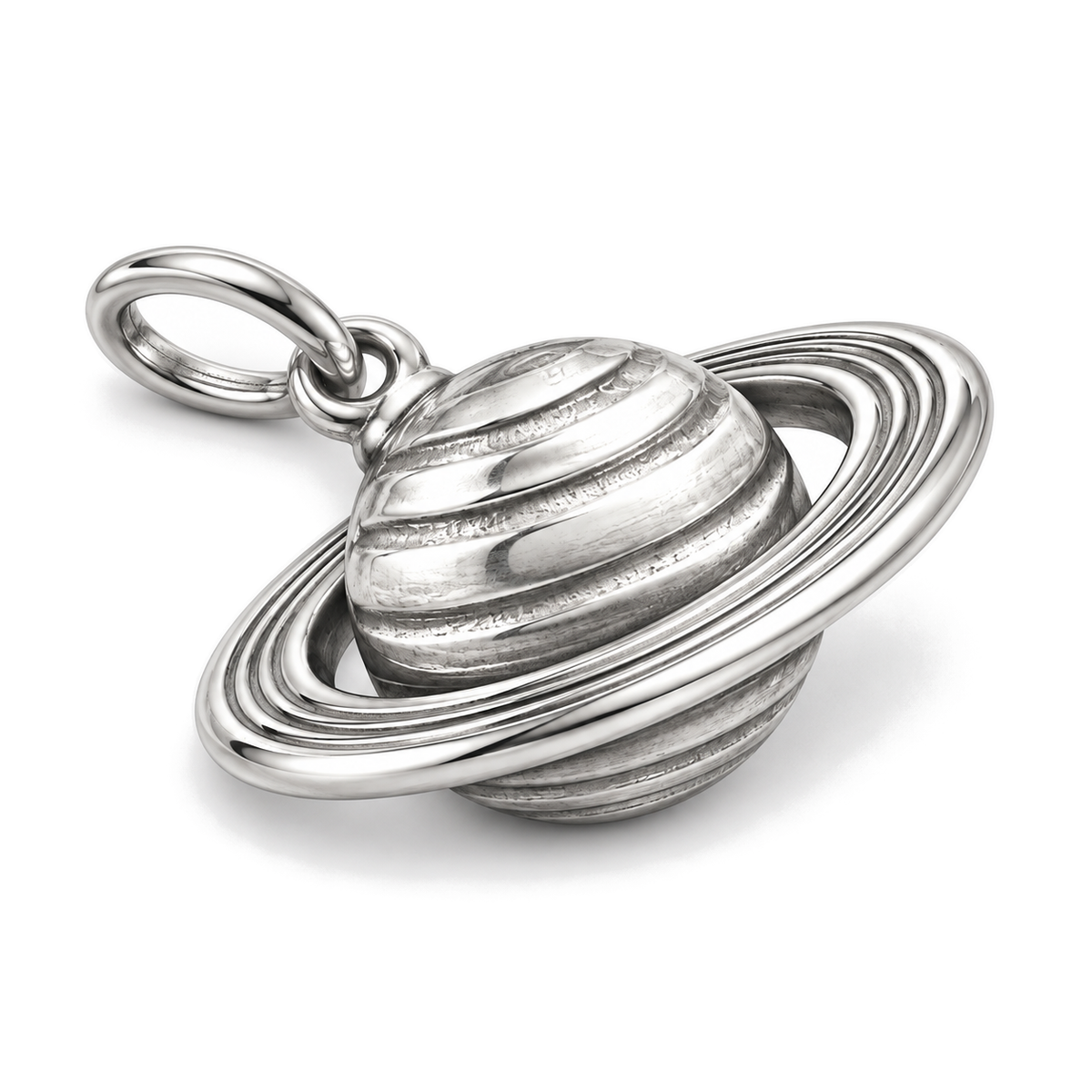 Ringed Planet Charm — Silver Super Macro | charm-topics-remaining-444-2026-09-14 | topic-197