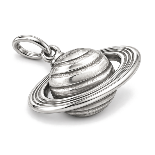 Ringed Planet Charm — Silver Super Macro | charm-topics-remaining-444-2026-09-14 | topic-197