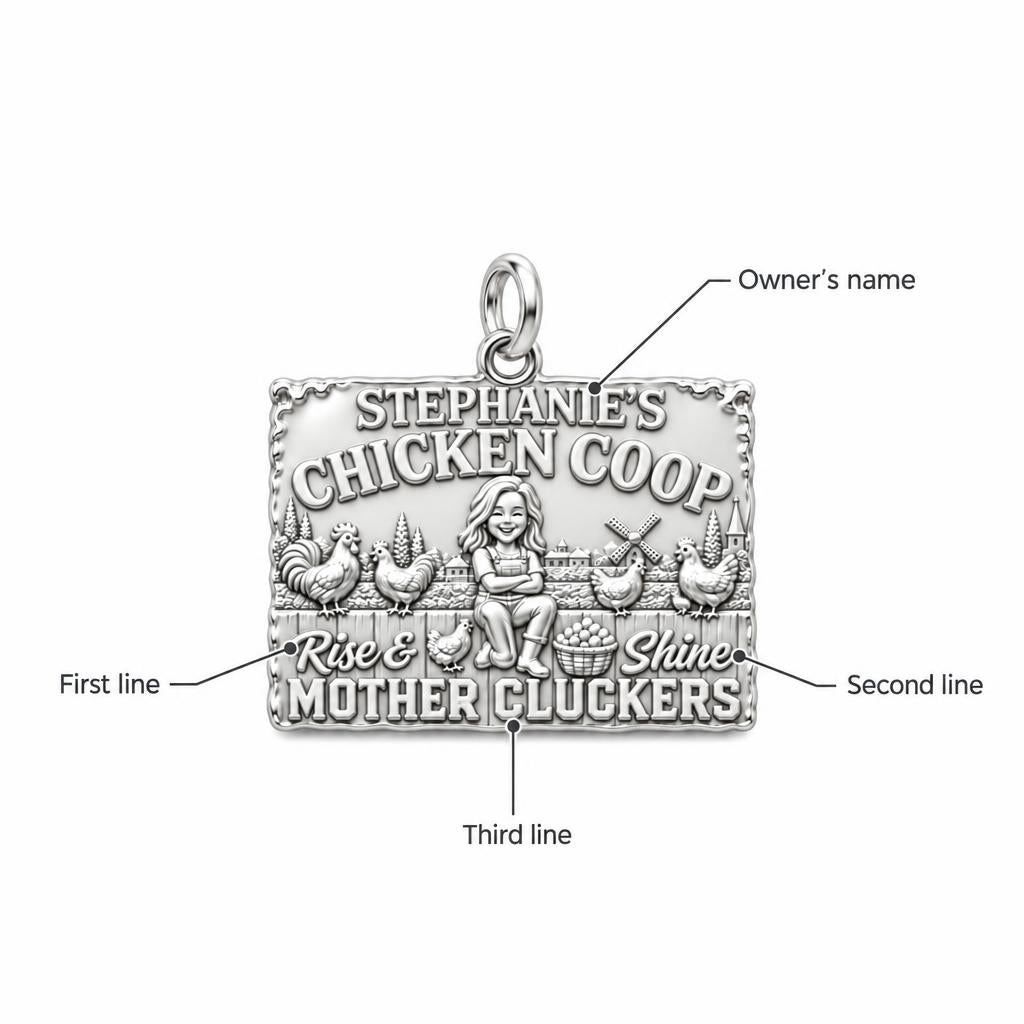Rise and Shine Chicken Coop Charm Bracelet – Personalized Mom Gift – personalization guide