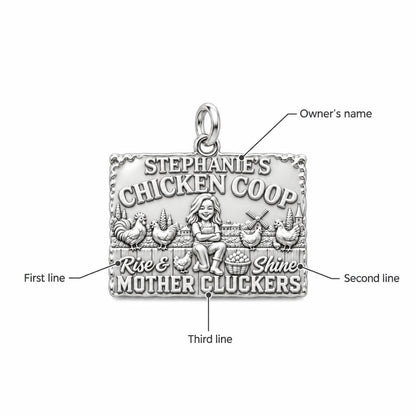 Rise and Shine Chicken Coop Charm Bracelet – Personalized Mom Gift – personalization guide