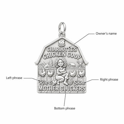 Rise and Shine Chicken Coop Charm Bracelet – Personalized Mom Gift – personalization guide