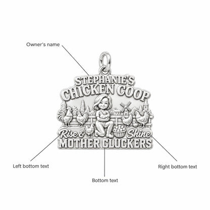 Rise & Shine Chicken Coop Charm Bracelet – Personalized Mom Gift – personalization guide