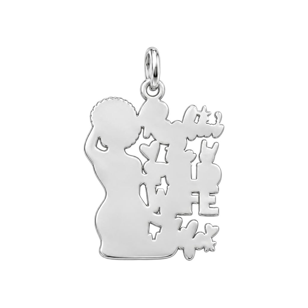 Rockin' Spoiled Wife Life Charm Bracelet – Personalized Wife Gift – back of the charm, engraving area