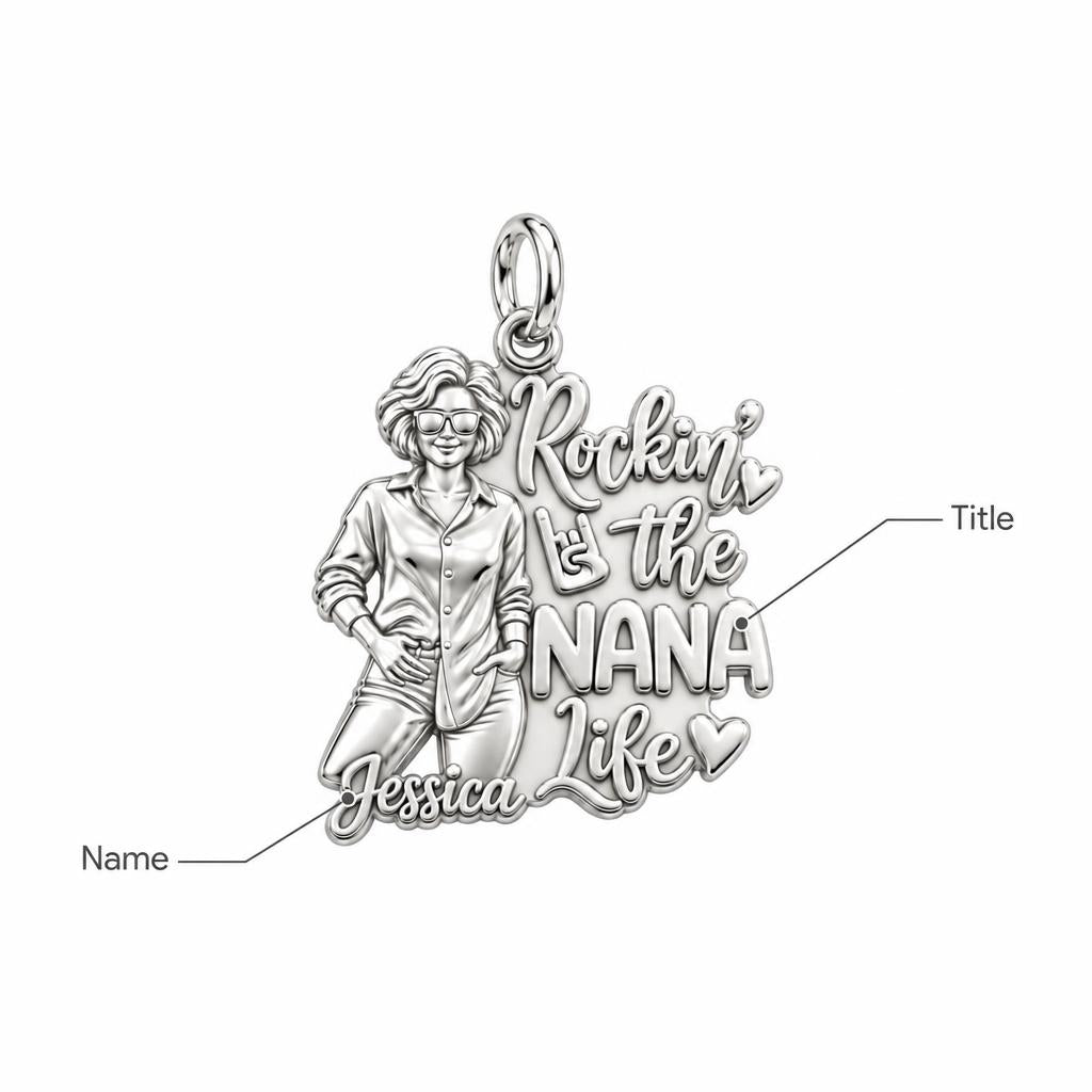 Rockin' The Life Charm Bracelet – Personalized Nana Gift – personalization guide