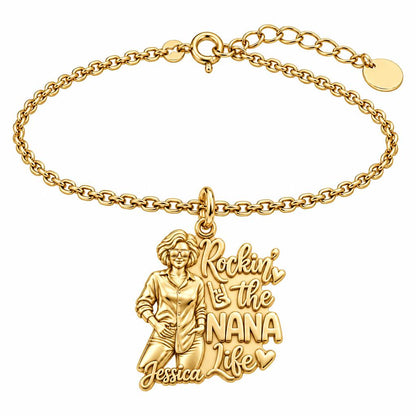 Rockin' The Life Charm Bracelet Set – 18K gold, front view