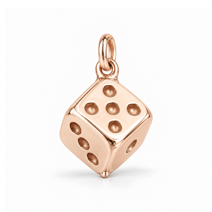 Roll the Dice Charm — Rose Gold | charm-topics-remaining-444-2026-09-14 | topic-411