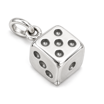 Roll the Dice Charm — Silver Super Macro | charm-topics-remaining-444-2026-09-14 | topic-411