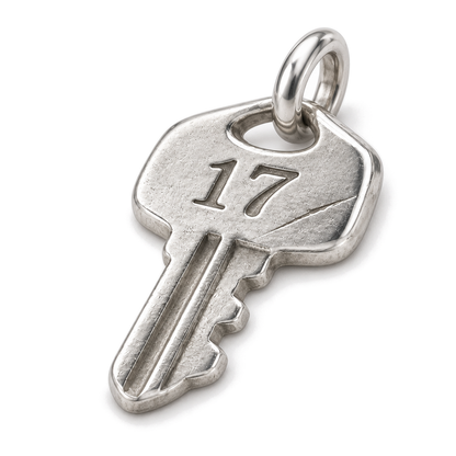 Room 17 Key Charm — Silver Super Macro | charm-topics-remaining-444-2026-09-14 | topic-022