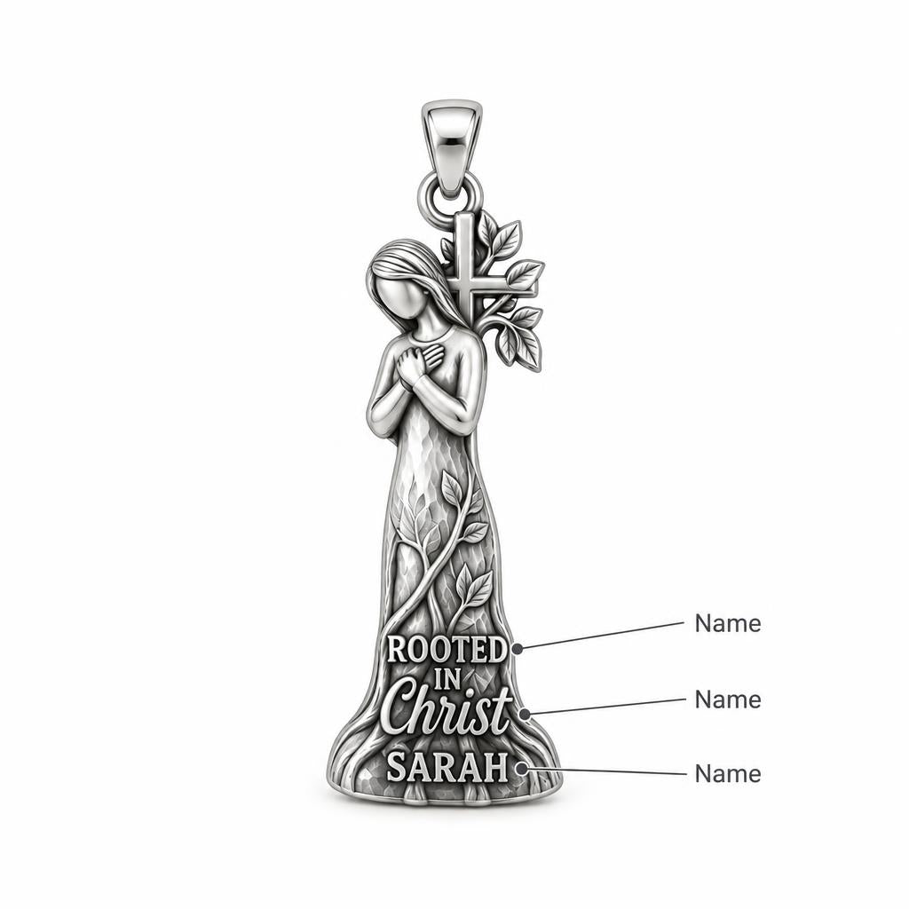 Rooted in Faith Charm Bracelet – Personalized Christian Gift – personalization guide