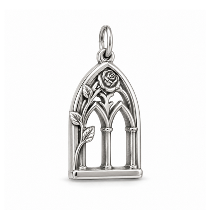 Rose Window Arch Charm — Silver | charm-topics-remaining-444-2026-09-14 | topic-151