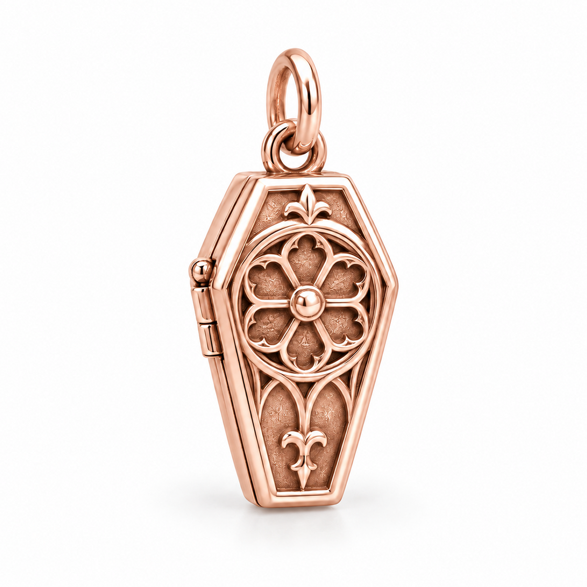 Rose Window Coffin Charm — Rose Gold | charm-topics-remaining-444-2026-09-14 | topic-154