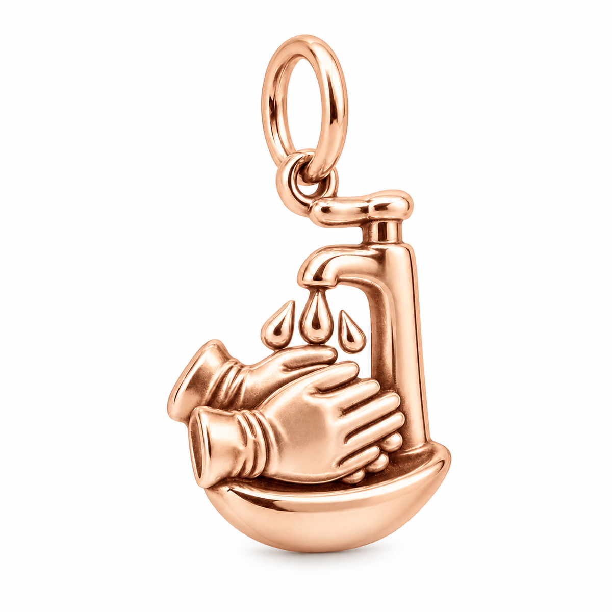 Nurse Hand Washing Dangle Charm | polished rose gold material view | 3d4171c79835553ccd6643902bcbd57e8830ee0961f739b32112dc73a5f45a0b