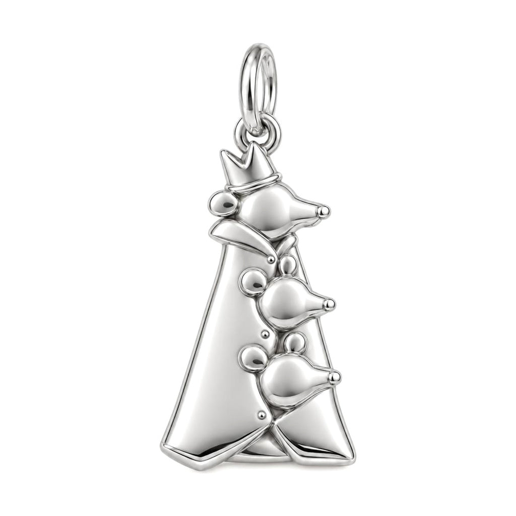 Royal Mouse Mother Charm Bracelet – Personalized Mom Gift – back of the charm, engraving area