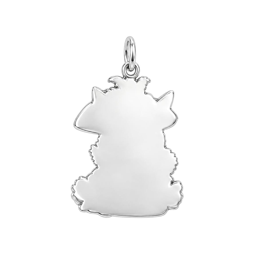 Royal Renaissance Pet Portrait Charm Bracelet Set – back of the charm, engraving area