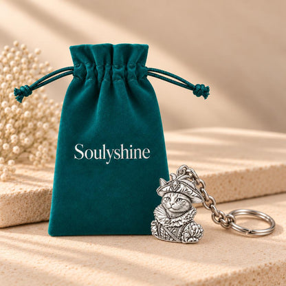 Royal Renaissance Pet Portrait Charm Keychain – Soulyshine velvet gift pouch