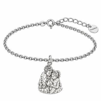 Royal Tea Party Charm Bracelet Set – silver, front view