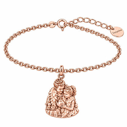 Royal Tea Party Charm Bracelet Set – rose gold, front view