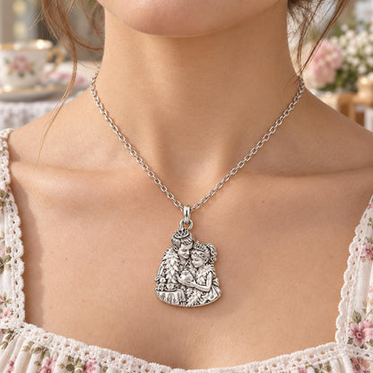 Royal Tea Party Charm Necklace Set – worn / in use