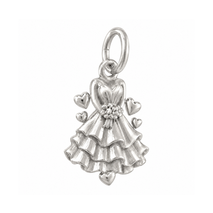 Ruffled Dress and Bouquet Charm — Silver — 50-works-silver-20260916-163