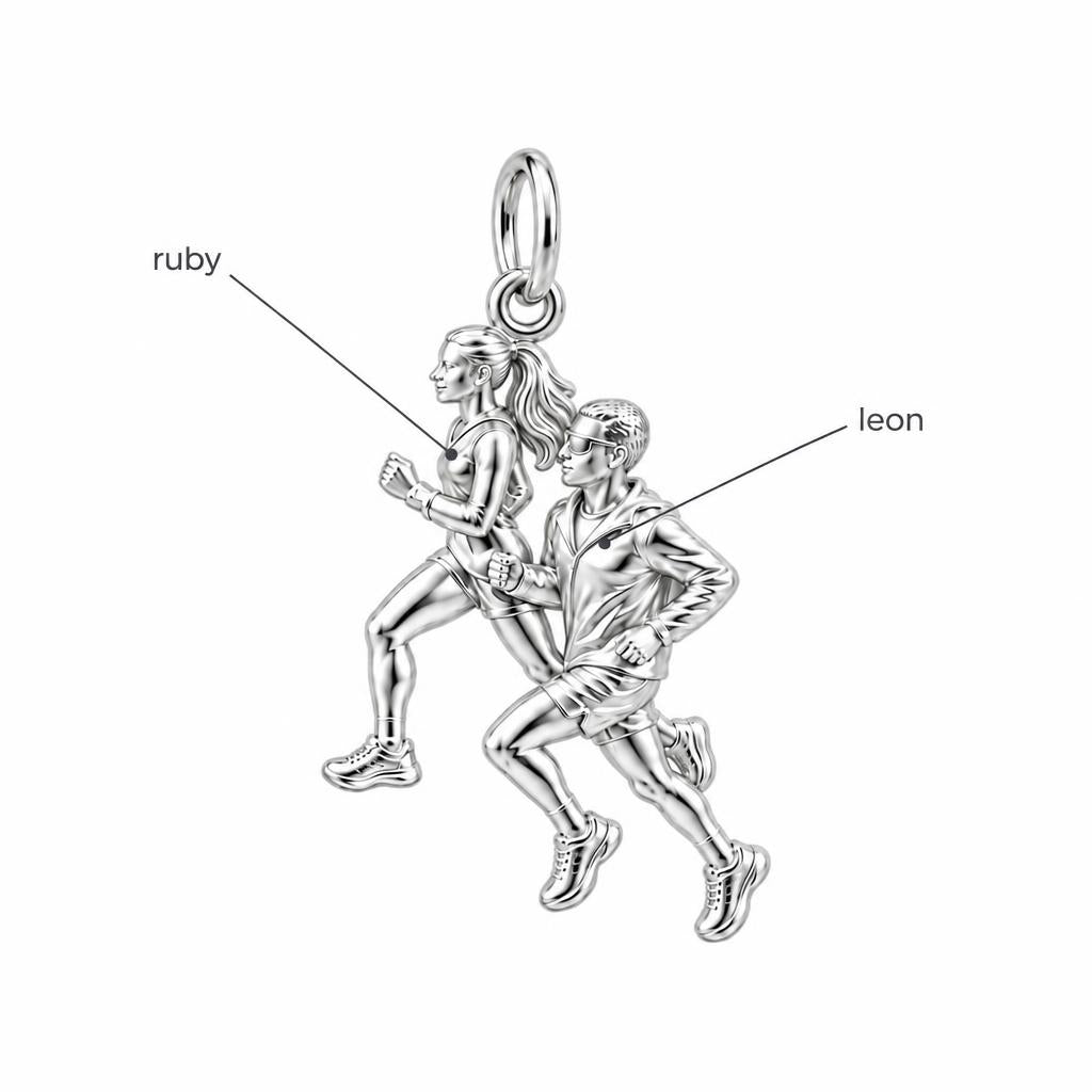 Running Partners Charm Bracelet – Personalized Couple Gift – personalization guide