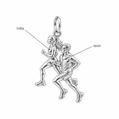 Running Partners Charm Bracelet – Personalized Couple Gift – personalization guide