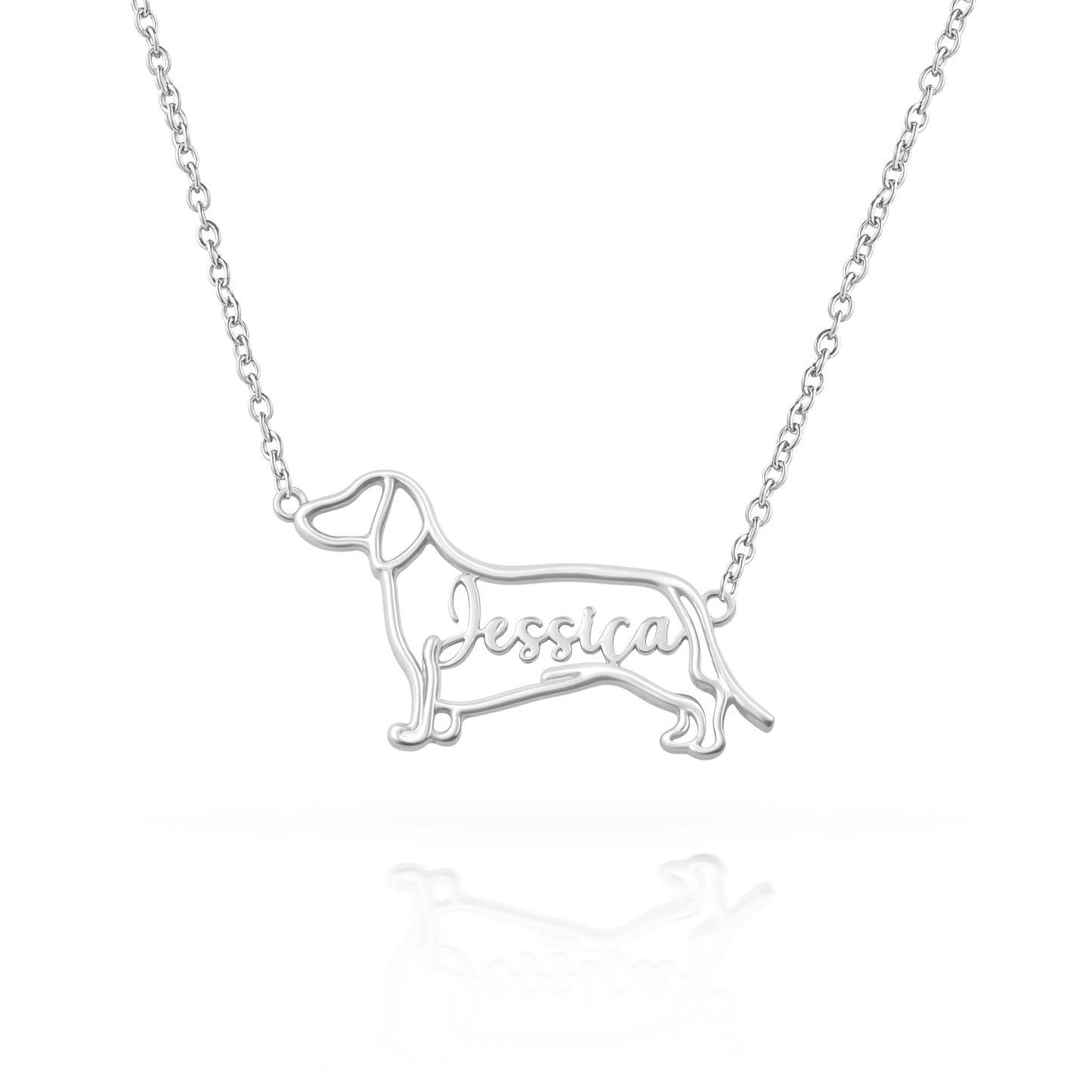 The Fine Line Portrait – Custom Dog Outline Handcrafted Necklace