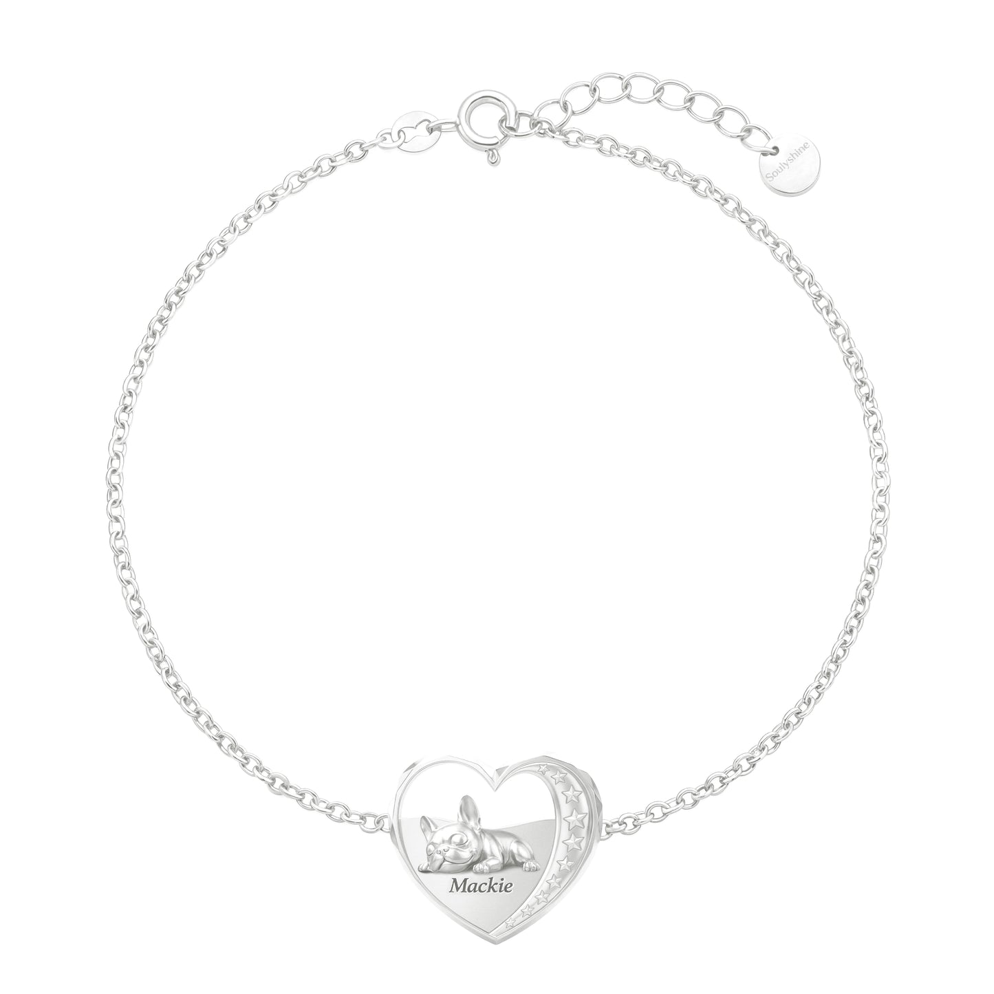 Soulyshine Starry Slumber – Personalized Pet Heart Bracelet