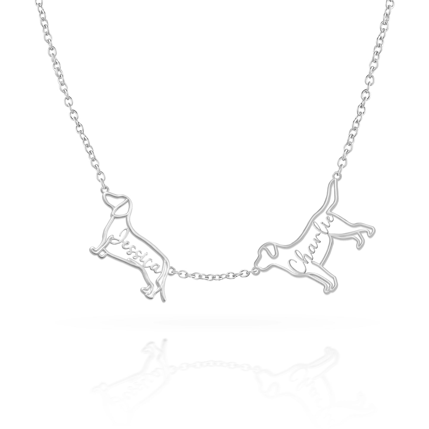 The Fine Line Portrait – Custom Dog Outline Handcrafted Necklace