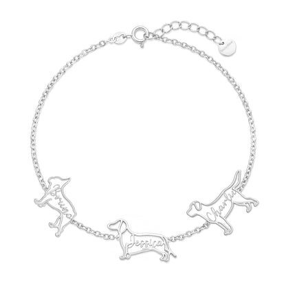 Soulyshine The Fine Line Dog Portrait - Handcrafted Bracelet