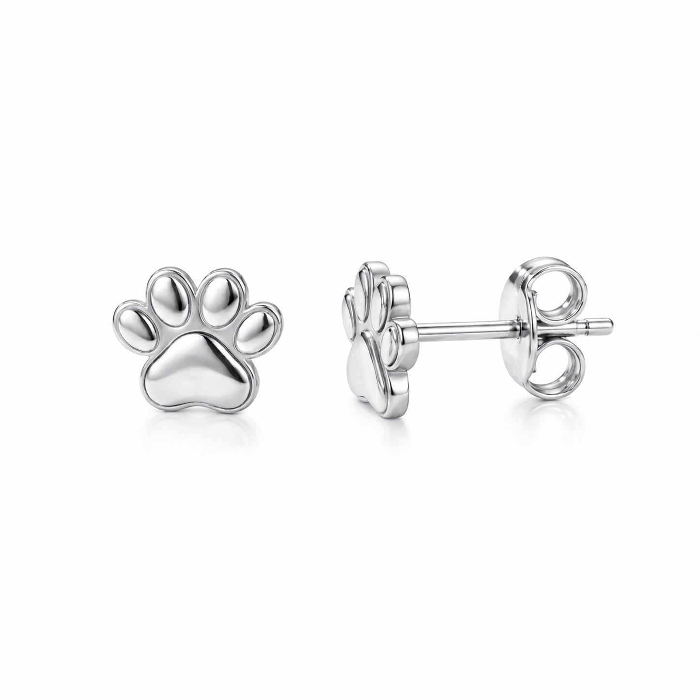 Soulyshine The Little Paw Stud Earings in 18K Gold Vermeil/ Silver