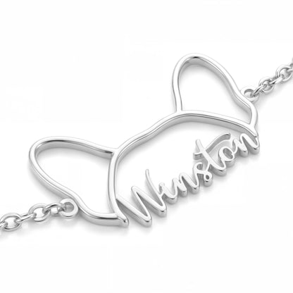 Soulyshine Whisper Outline Your Pet's Face and Name - Handcrafted Bracelet