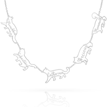 The Fine Line Portrait Cat – Custom Cat Silhouette Handcrafted Necklace