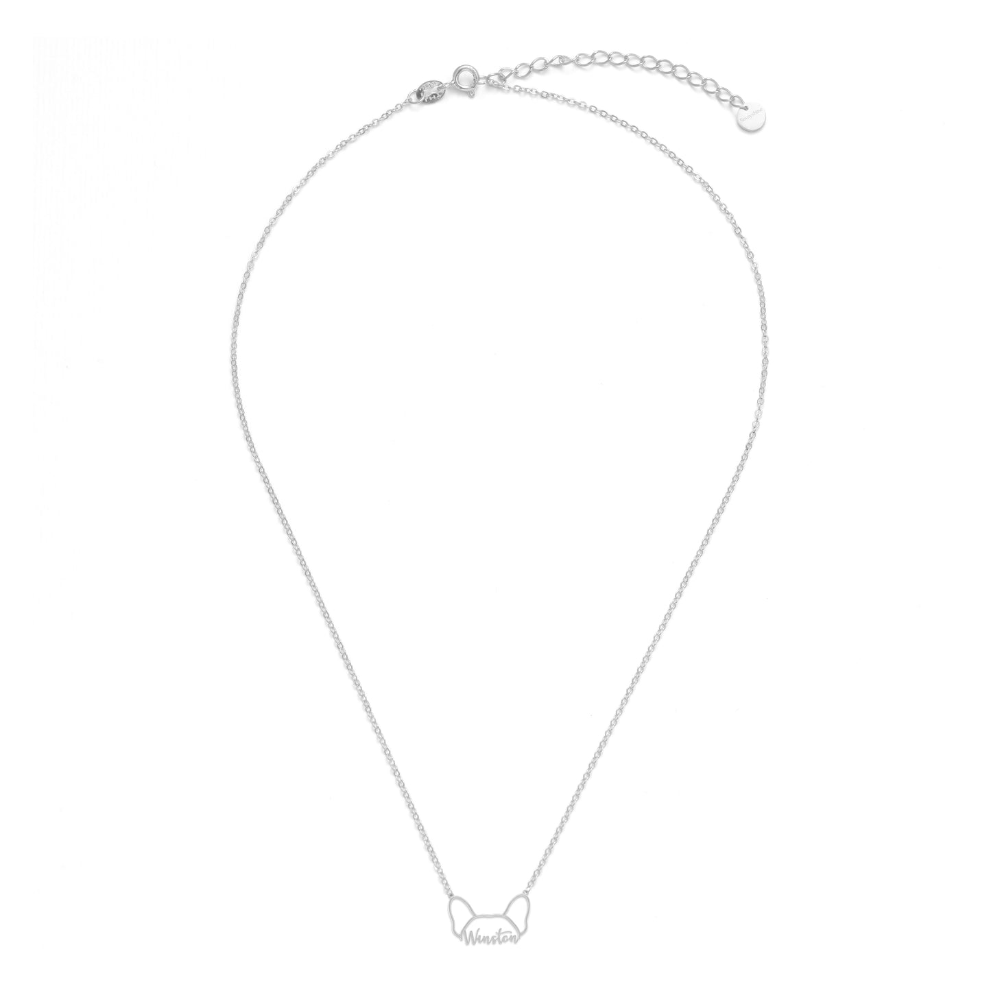 Soulyshine Whisper of Paws – Personalized Outline Your Pet's Face and Name Necklace