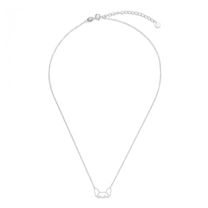 Soulyshine Whisper of Paws – Personalized Outline Your Pet's Face and Name Necklace