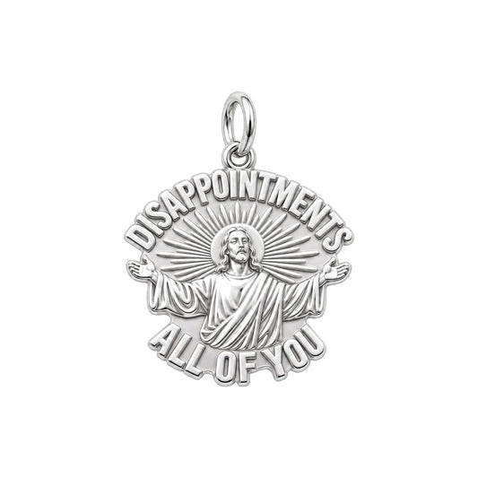 Sacred Heart Compassion Charm Bracelet – Personalized Gift – silver plated 3 cm charm, front view