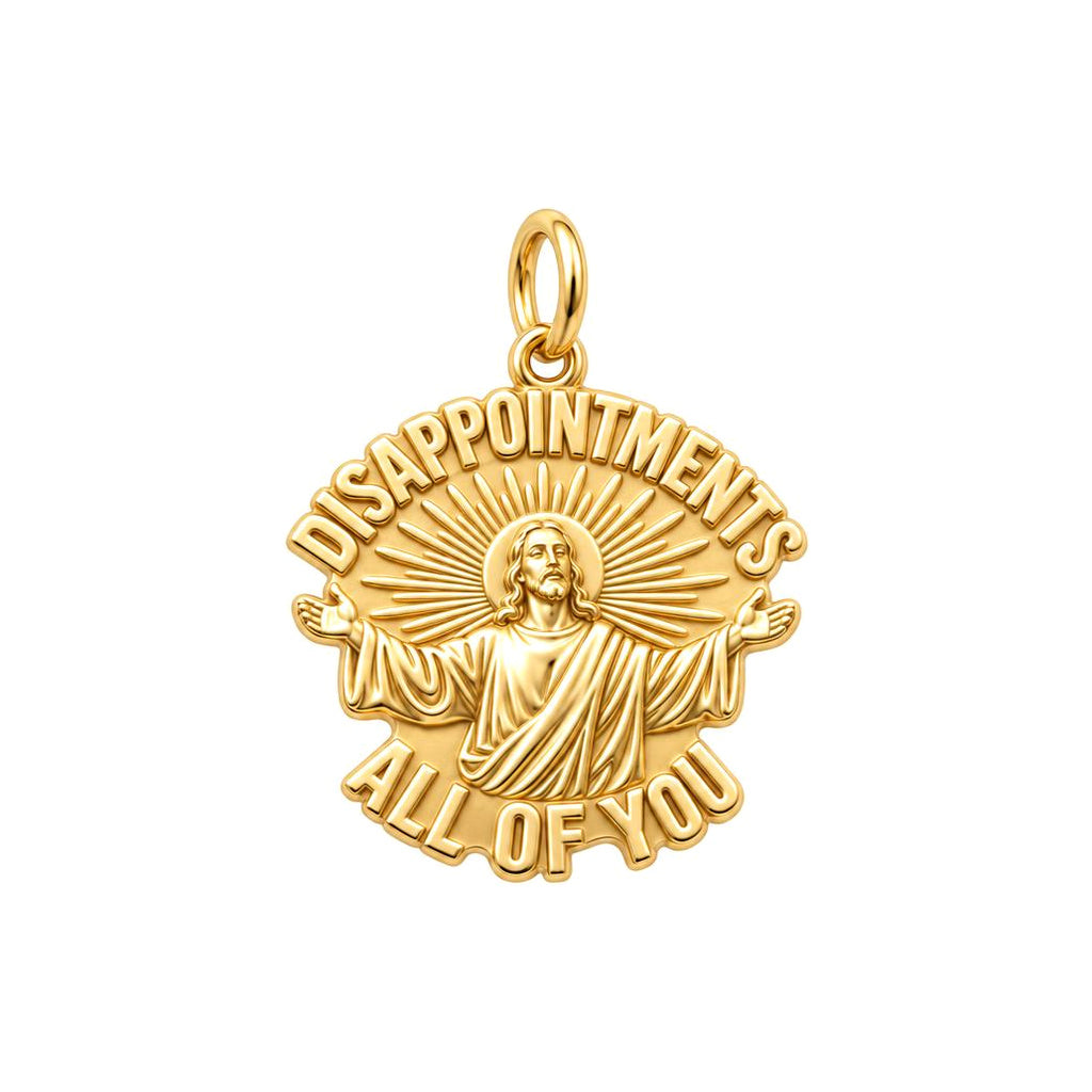 Sacred Heart Compassion Charm Bracelet – Personalized Gift – 18K gold charm, front view