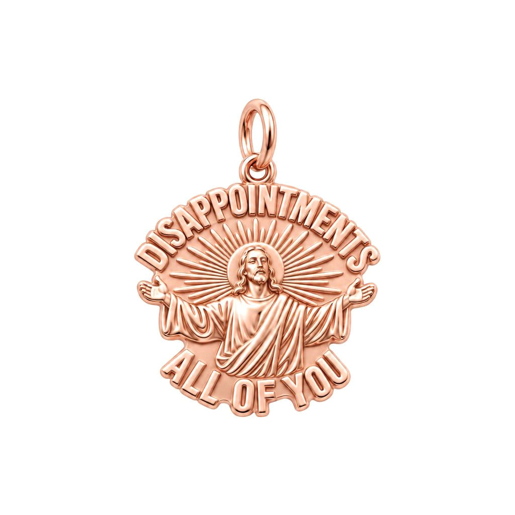 Sacred Heart Compassion Charm Bracelet – Personalized Gift – rose gold charm, front view
