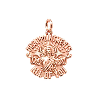 Sacred Heart Compassion Charm Bracelet – Personalized Gift – rose gold charm, front view