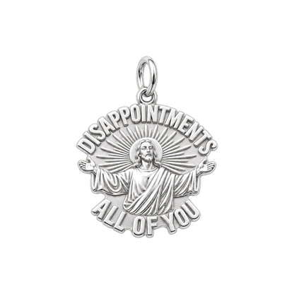 Sacred Heart Compassion Charm Bracelet – Personalized Gift – silver charm, front view