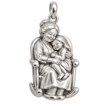 Safe in Grandma’s Arms Charm — original silver charm