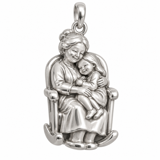 Safe in Grandma’s Arms Charm — original silver charm